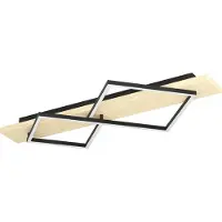 Eglo Plafonnier design Boyal noir avec bois