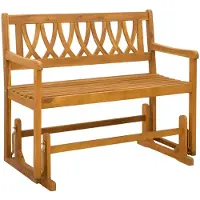 vidaXL Banc à bascule de jardin Naturel 110 x 59 x 97 cm Bois massif d'acacia