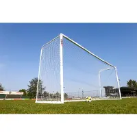 Powershot But de football PRO - Fabriqué en Allemagne - 5 x 2m en uPVC RÉSISTANT AUX INTEMPÉRIES - Avec système de clic + accessoires - BUT JEUNESSE