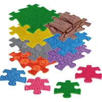 Eduplay 110482 Parcours sensoriel - Tapis orthopédiques structurés, multicolores, 11 pièces (1 lot)