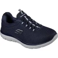 SKECHERS Baskets basses 'Summits' bleu marine / blanc