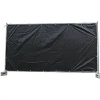 Boni-Shop® 20 Stück Bauzaunplane 160g/m² schwarz PE 1,76m x 3,41m