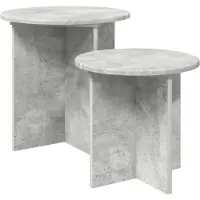vidaXL Ensemble de tables d'appoint 2 pcs Gris béton Bois d¿ingénierie
