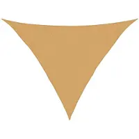 vidaXL Voile D'ombrage 160 G/M² Triangulaire Sable 3,5x3,5x4,9 M Pehd