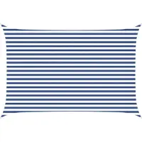 vidaXL Voile D'ombre Bleu Et Blanc 4,5 X 3 M 100 % Polyester Oxford