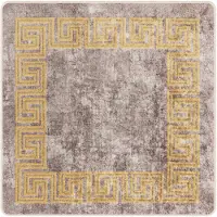 vidaXL Tapis de couloir MARSA Gris 100 x 100 cm Polyester et PVC