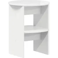 vidaXL Meuble d'appoint blanc brillant Ø 40 x 50 cm en aggloméré