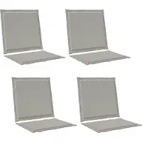 vidaXL Coussins De Siège Et De Dos 4 Pcs Gris Clair 47 X 45 X 2 Cm