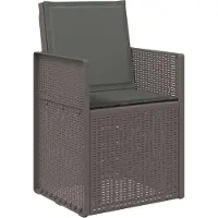 vidaXL Chaises de salle à manger de jardin, lot de 2, gris clair et anthracite, PP