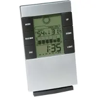Terdens Thermomètre/hygromètre multifonction avec horloge et calendrier