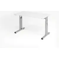 Hjh OFFICE PRO VOS612/W Bureau Mini Office série O blanc/argenté