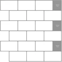 vidaXL Carreau de métro 20 pcs Blanc gris 30 x 30 cm