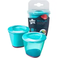 Tommee tippee Lot de 2 boîtes de conservation et d'alimentation à couvercle, +4 mois,