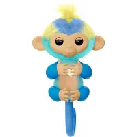 Fingerlings singe interactif Leo bleu - Singe jouet avec sons