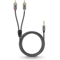 Goobay 2en1 (2 m, Câble AUX, Câbles Cinch)