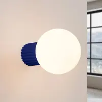 Sollux Applique Murale , ORBI, dimmable, Bleu, Salle de bains, Aluminium
