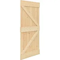 vidaXL Porte NARVIK, 100 x 210 cm, bois massif de noyer (non traité), finition naturelle