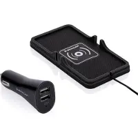 Dunlop Support de téléphone portable pour voiture/ Chargeur Qi - Wireless Charging - Chargeur rapide - Chargeur de voiture et câble inclus