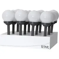 Star Trading Présentoir LED-Solar-Stab 'Globus', 12 pcs., w/w LED
