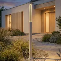 LINDBY Luminaires d'extérieur , Fjorya, Gris, Terrasse, Aluminium, Moderne