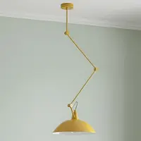 Aldex Suspension , Melos, dimmable, Jaune, Salon / séjour, Métal, Scandinave