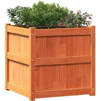 vidaXL Jardinière cire marron 60x60x60 cm bois de pin massif