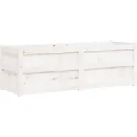 vidaXL Jardinière blanc 150x50x50 cm bois massif de pin