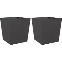 vidaXL Jardinières 2 pcs noir 50x50x50 cm acier