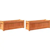 vidaXL Jardinières 2 pcs cire marron bois de pin massif