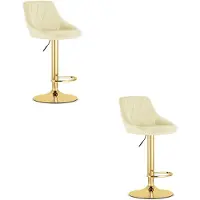 Leobert Hocker KAST - beige velours / base or x 2