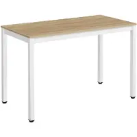 Leobert Table - - Tessa - Chêne/Pieds Blancs - 120 X 60 X 76 Cm