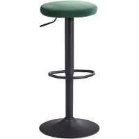Wohnling Tabouret de bar vert velours sans dossier 58 - 79 cm |