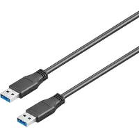 Ewent Câble USB 3.0 Type a Mâle/a/blindé un double femme 28 AWG cuivre la vitesse de transfert jusqu'à 5GMbit longueur de câble 1,8 m Noir