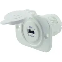 Talamex Prise USB simple Avec cadre d'encastrement 2.4a Blanc Blanc One Size