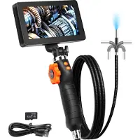 Vevor Caméra Endoscopique Canalisation Caméra d'Inspection Tuyaux Endoscope Bidirectionnel Articulé 180° Ips 5" Zoom 8X