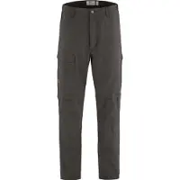 Fjall Raven - Pantalon de randonnée convertible - Travellers MT Zip Off Trousers M Dark Grey pour Homme - Taille S/M - Gris