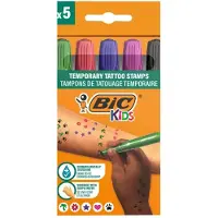 BIC Tatouages temporaires pour enfants, 5 tampons,