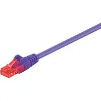 Goobay Câble patch CAT 6, U/UTP, violet, 10 m - Conducteur en aluminium recouvert de cuivre (CCA)