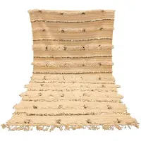 Safaary Couvre-lit marocain Handira Couverture Beige