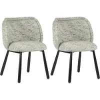 Pole to Pole lot de 2 chaises rembourrées Panda - Bleu de Coco