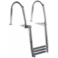 Talamex Telescopic Folding Ladder 3 Steps Argenté 35.5 x 87 cm