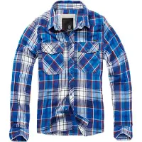 Brandit Check Long Sleeve Shirt Blanc,Bleu 3XL Homme