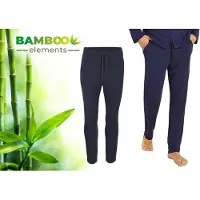 Merkloos Pantalon Pyjama Bambou Homme - Marine - Taille L - Pyjama Homme Adulte - Pantalon Lounge Homme Pyjama Adulte
