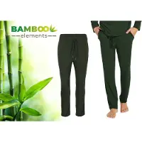 Merkloos Pantalon de Pyjama Bambou Homme - Vert - Taille L - Pyjama Homme Adulte - Pantalon Lounge Homme Pyjama Adulte