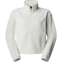 The North Face - Polaire courte demi-zippée - W Glacier Fleece 1/2 Zip Short Jacket White Dune pour Femme - Taille L - Beige