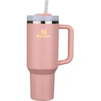 Stanley Quencher H2.O FlowState Tumbler gobelet en acier inoxydable avec paille grand format Peach Rose 1 pcs