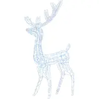 vidaXL Renne LED acrylique Décoration de Noël 140 LED 120 cm Blanc froid