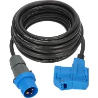 Brennenstuhl 1168650510 Strom Verlängerungskabel Blau, Schwarz 10 m H07RN-F 3G (10 m, CEE 16/3)