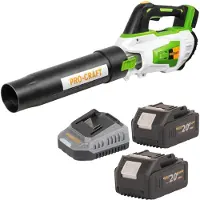Procraft PB20 Souffleur de feuilles sans fil 20 V TURBO + 2x batterie 4,0 Ah + chargeur