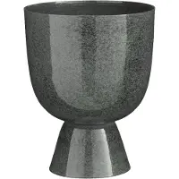 Mica Decorations James Cache-pot sur Pied - H28 x Ø22 cm - Métal - Gris